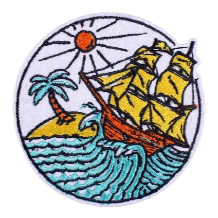 Travel 'Sailing Ship' Embroidered Patch