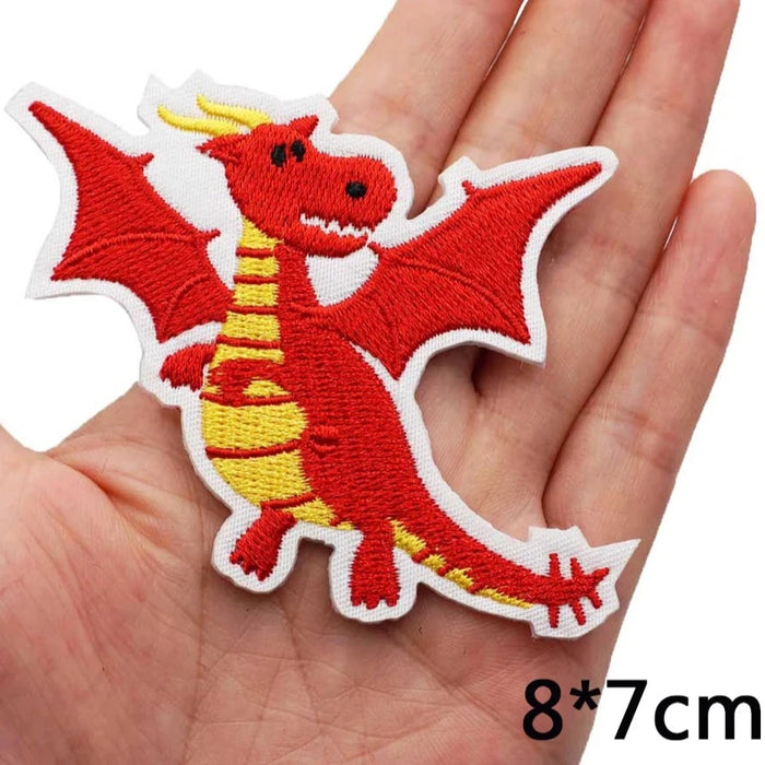 Red Dragon 'Waiting' Embroidered Patch