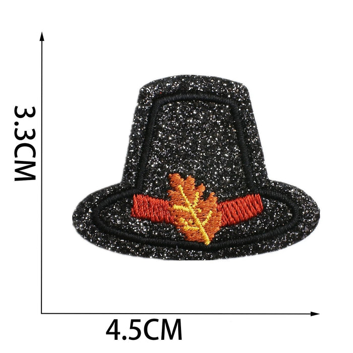 Thanksgiving 'Black Hat' Embroidered Patch