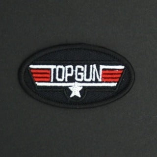 Top Gun 'Logo | Black' Embroidered Velcro Patch