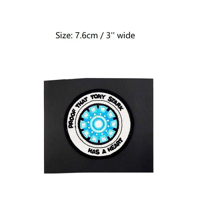 Iron Man 'Arc Reactor | Proof That Tony Stark Has A Heart' Embroidered Velcro Patch