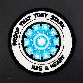 Iron Man 'Arc Reactor | Proof That Tony Stark Has A Heart' Embroidered Velcro Patch