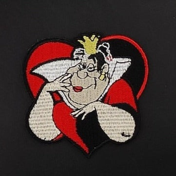 Alice in Wonderland 'Queen of Hearts | Serious' Embroidered Velcro Patch