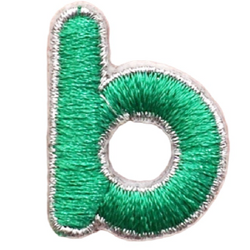 Small Letter B 'Green' Embroidered Patch