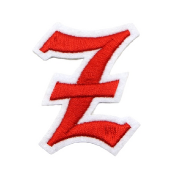 Gothic Font 'Letter Z' Embroidered Patch