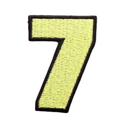 Cool 'Number Seven' Embroidered Patch