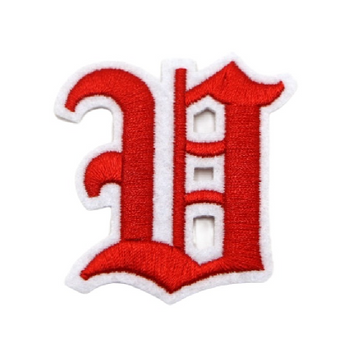 Gothic Font 'Letter V' Embroidered Patch