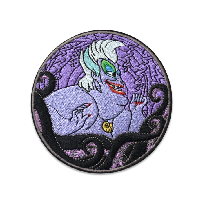 The Little Mermaid 4" 'Ursula | Round' Embroidered Patch Set
