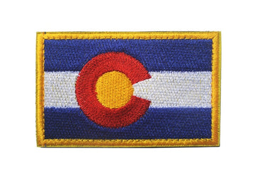 Colorado Flag Embroidered Velcro Patch