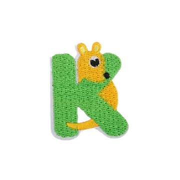 Cute Animal 'Letter K | Kangaroo' Embroidered Patch