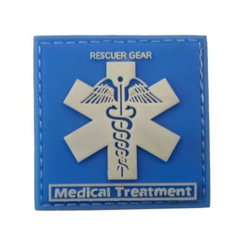 Star Of Life 'Rescuer Gear | Medical Treatment' PVC Rubber Velcro Patch