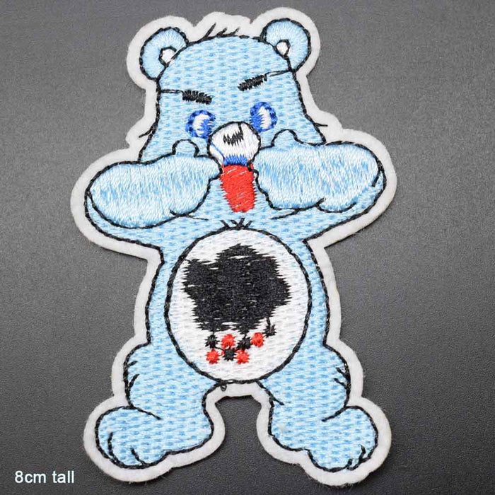 Grumpy Bear 'Storm Cloud With Raindrops | Silly' Embroidered Patch
