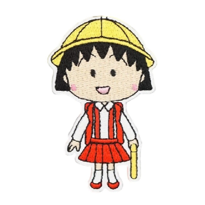 Chibi Maruko-chan 'Momoko Sakura Yellow Hat' Embroidered Patch