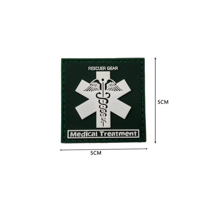Star Of Life 'Rescuer Gear | Medical Treatment' PVC Rubber Velcro Patch