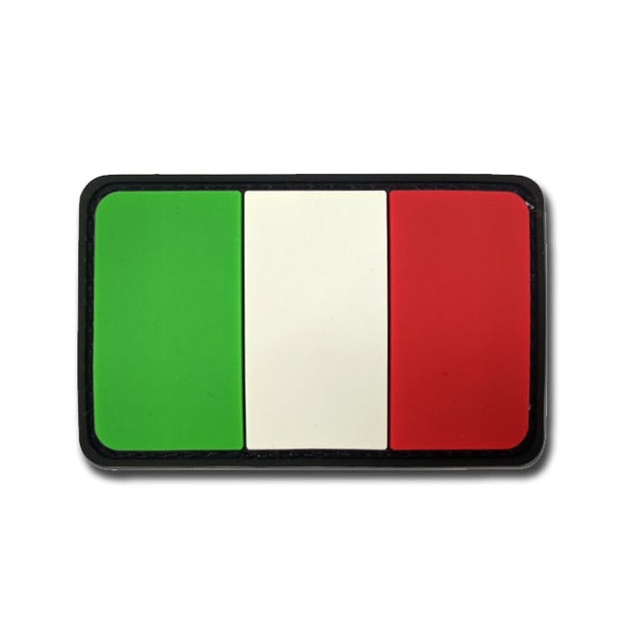 Italy Flag PVC Rubber Velcro Patch