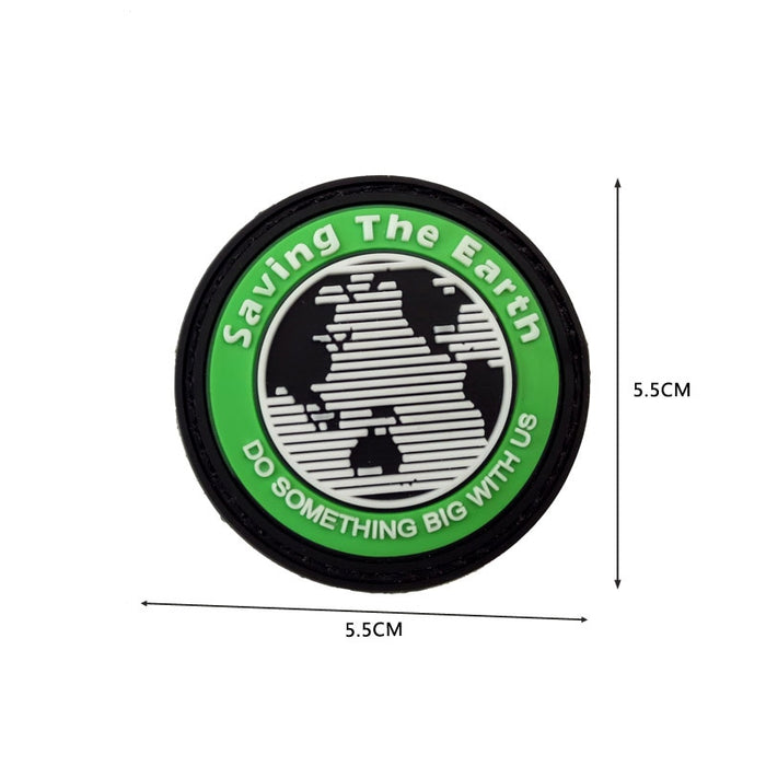 Saving The Earth 'Do Something Big With Us' PVC Rubber Velcro Patch