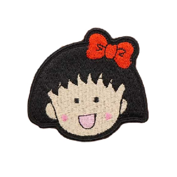 Chibi Maruko-chan 'Momoko Sakura | Red Bow | Head' Embroidered Patch
