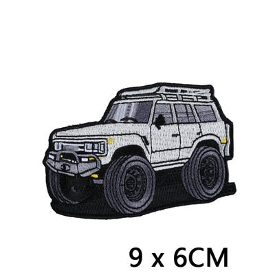Off-Road Vehicles 'Land Cruiser | Gray' Embroidered Velcro Patch