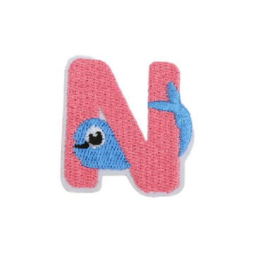 Cute Animal 'Letter N | Narwhal' Embroidered Patch