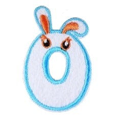 Cute Letter O 'Orange Bunny Ears' Embroidered Patch