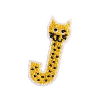 Letter J 'Jaguar' Embroidered Patch