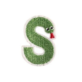 Letter S 'Snake' Embroidered Patch