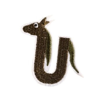 Letter U 'Unicorn' Embroidered Patch