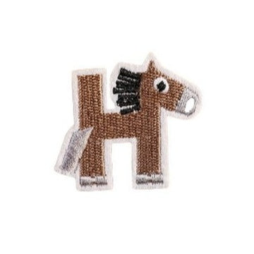 Letter H 'Horse' Embroidered Patch
