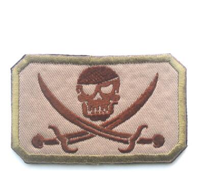 Pirate 'Skull | Right Eyepatch' Embroidered Velcro Patch