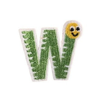 Letter W 'Worm' Embroidered Patch