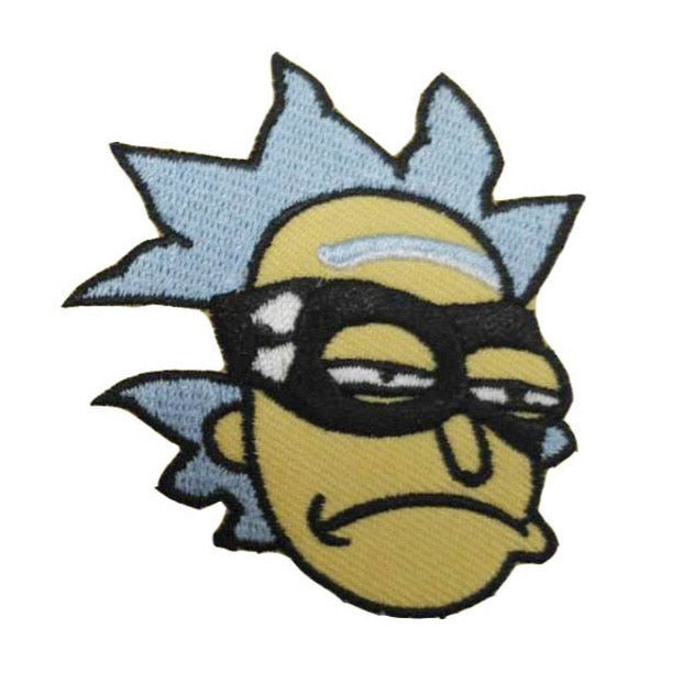 Rick and Morty 2" 'Rick | Head' Embroidered Patch Set