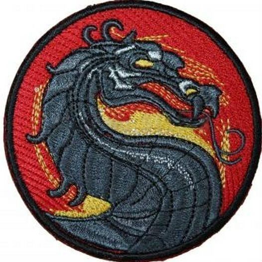 Mortal Kombat 3" 'Dragon Logo' Embroidered Patch Set