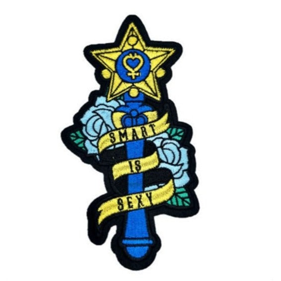 Sailor Moon 'Star Power Stick | Smart Is Sexy' Embroidered Patch