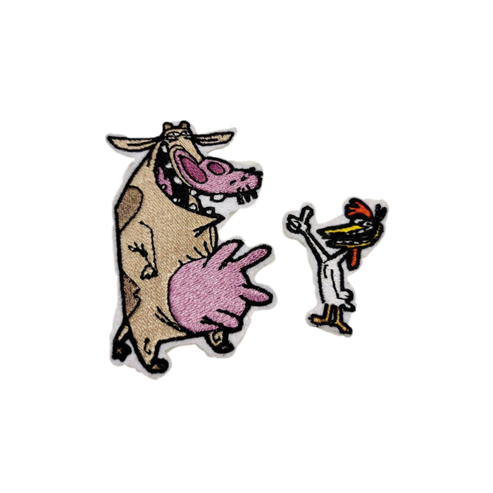 Cow and Chicken 'Smiling' Embroidered Patch