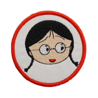 Chibi Maruko-chan 'Tamae Honami | Head | Round' Embroidered Patch