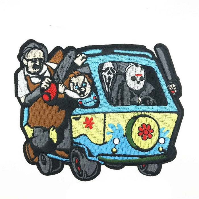 Classic Horror Killers on Mystery Machine Van '2.0' Embroidered Patch