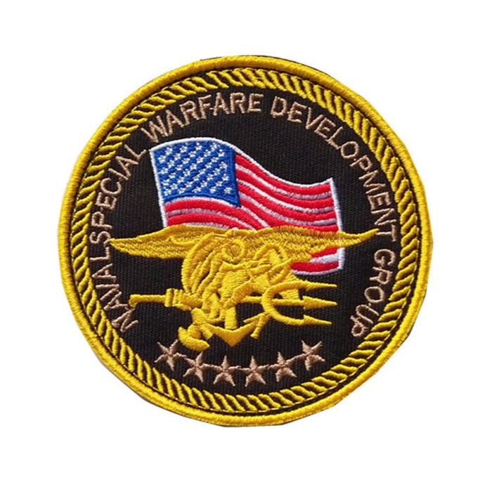 SEAL Team Six 'Navy Seal And American Flag' Embroidered Velcro Patch