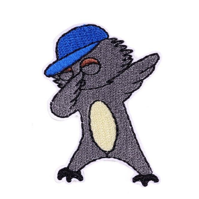 Cute Bird 'Dabbing | Blue Hat' Embroidered Patch