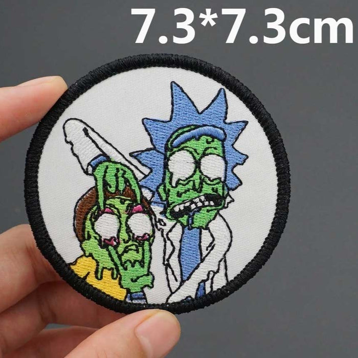Rick and Morty 'Rock On And Melting Face' Embroidered Patch