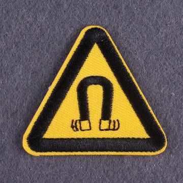 Warning Sign 'Magnetic Field' Embroidered Patch
