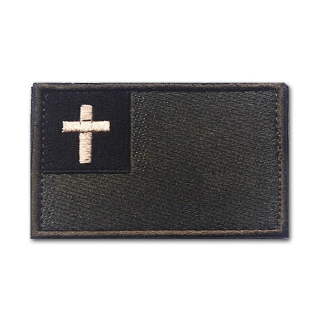 Christian Flag Embroidered Velcro Patch