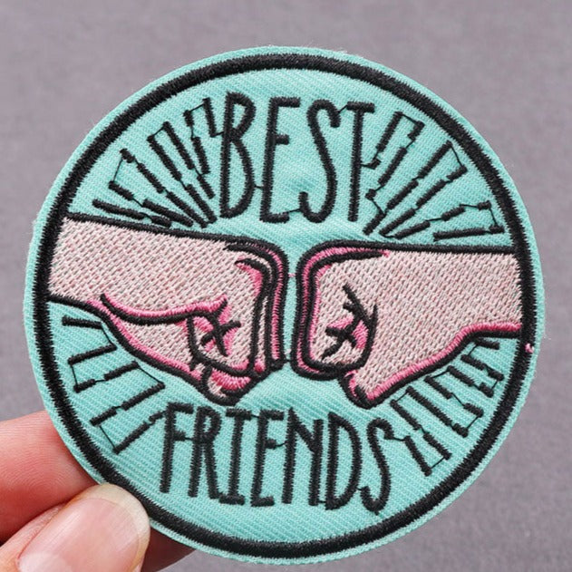 Best Friends 'Fist Bump' Embroidered Patch