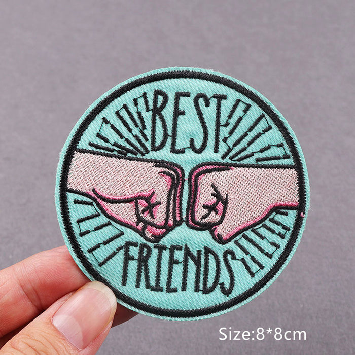 Best Friends 'Fist Bump' Embroidered Patch