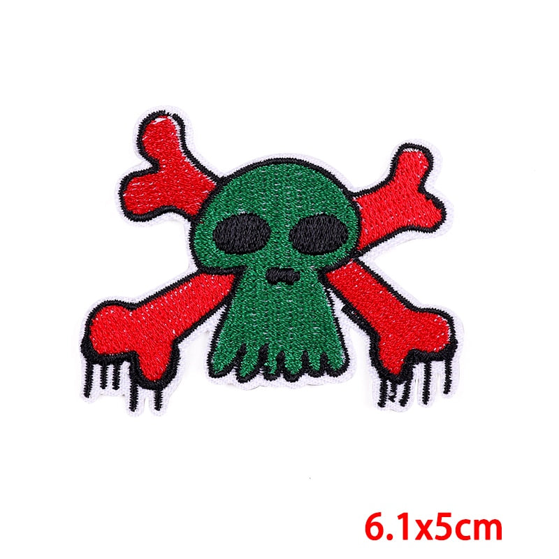 Halloween 'Skull Ghost | Crossbones' Embroidered Patch