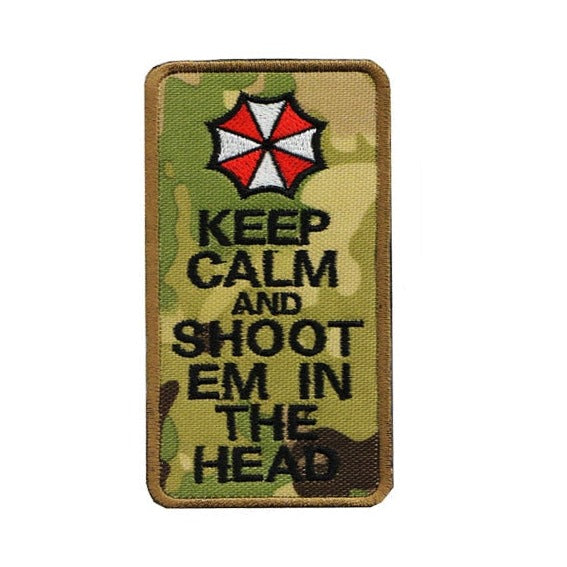 Resident Evil 'Keep Calm And Shoot Em In The Head | 1.0' Embroidered Velcro Patch