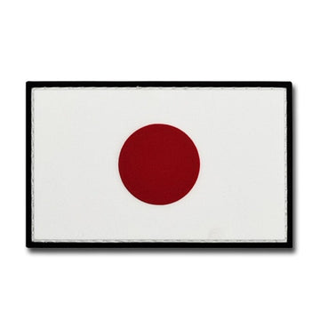 Japan Flag PVC Rubber Velcro Patch