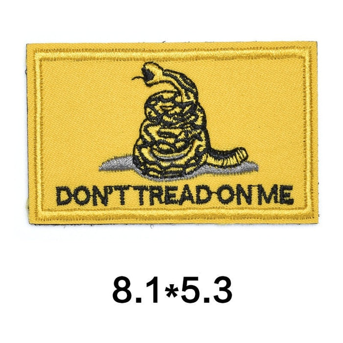 Snake 'Don't Tread On Me' Embroidered Velcro Patch