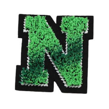 Tricolor 'Letter N' Embroidered Patch