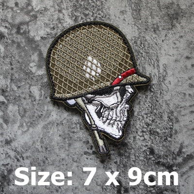 Skull Warrior 'Soldier Helmet | 1.0' Embroidered Velcro Patch