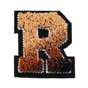 Tricolor 'Letter R' Embroidered Patch
